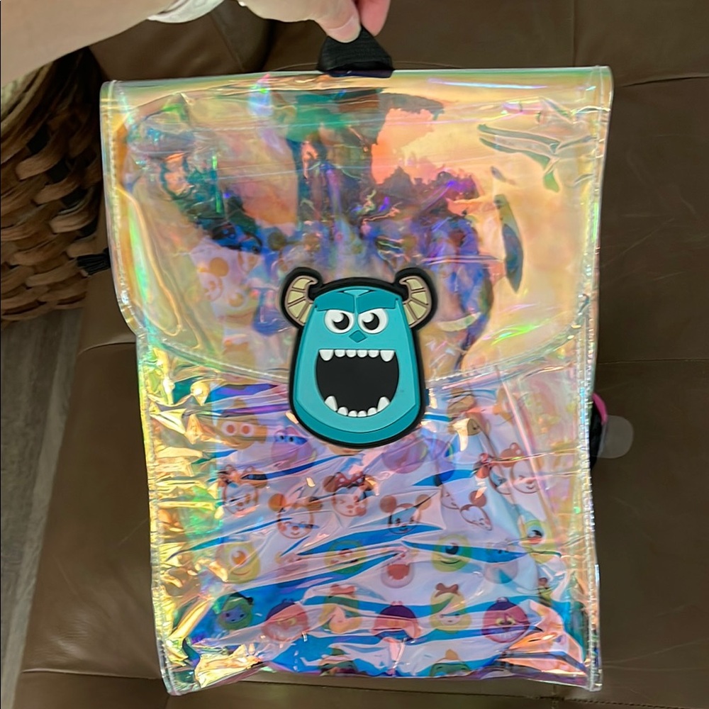 Holographic Backpack with Monster Patch
